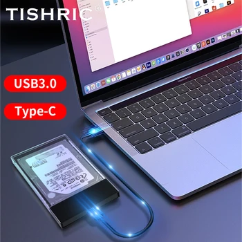 TISHRIC External HD Case SSD 2,5-дюймовый жесткий диск / коробка / корпус SATA-USB 3.0 Type C External Hard Drive Case Корпус жесткого диска