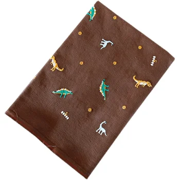 Мультяшная Жаккардовая вышивка Динозавр Трицератопс Лоскутная Подушка из хлопчатобумажной и льняной ткани 
